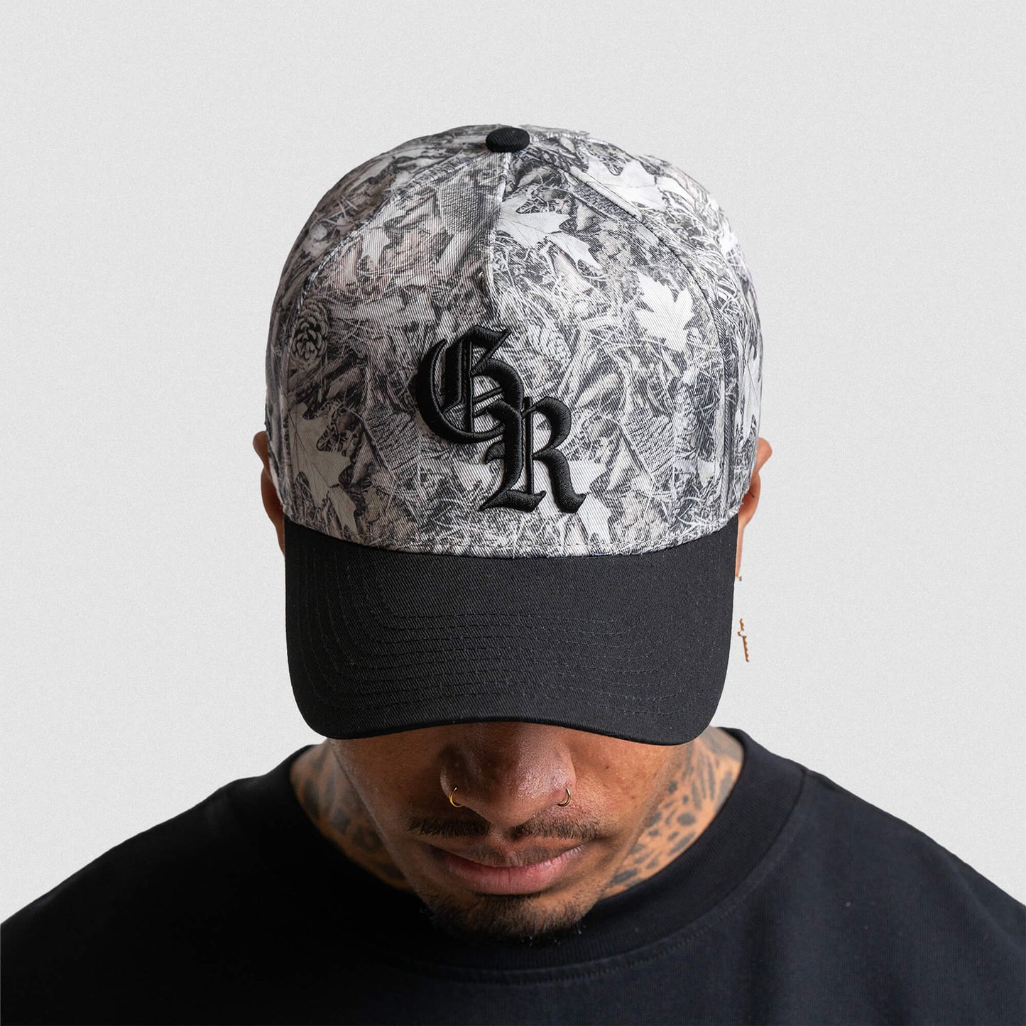 5-Panel Initial Hat - Camo/Black