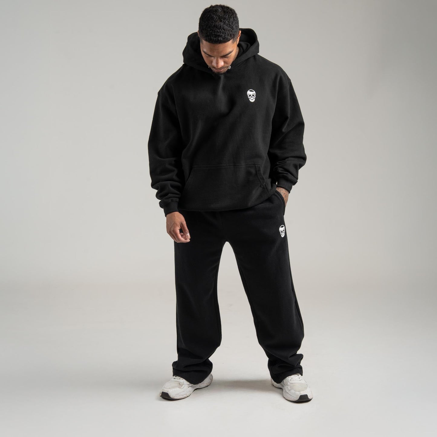 Heavyweight Hoodie - Black/White