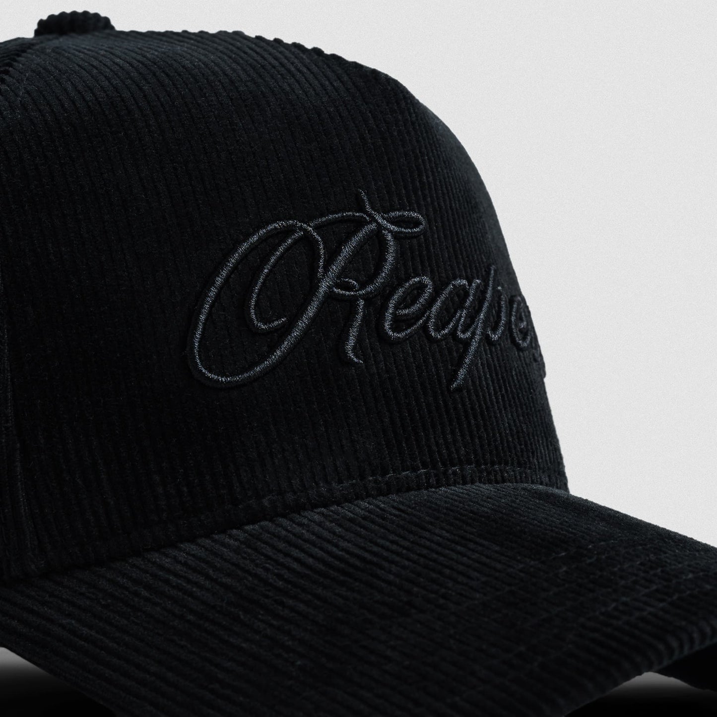 Corduroy Reapers 5-Panel Hat - Black/Black