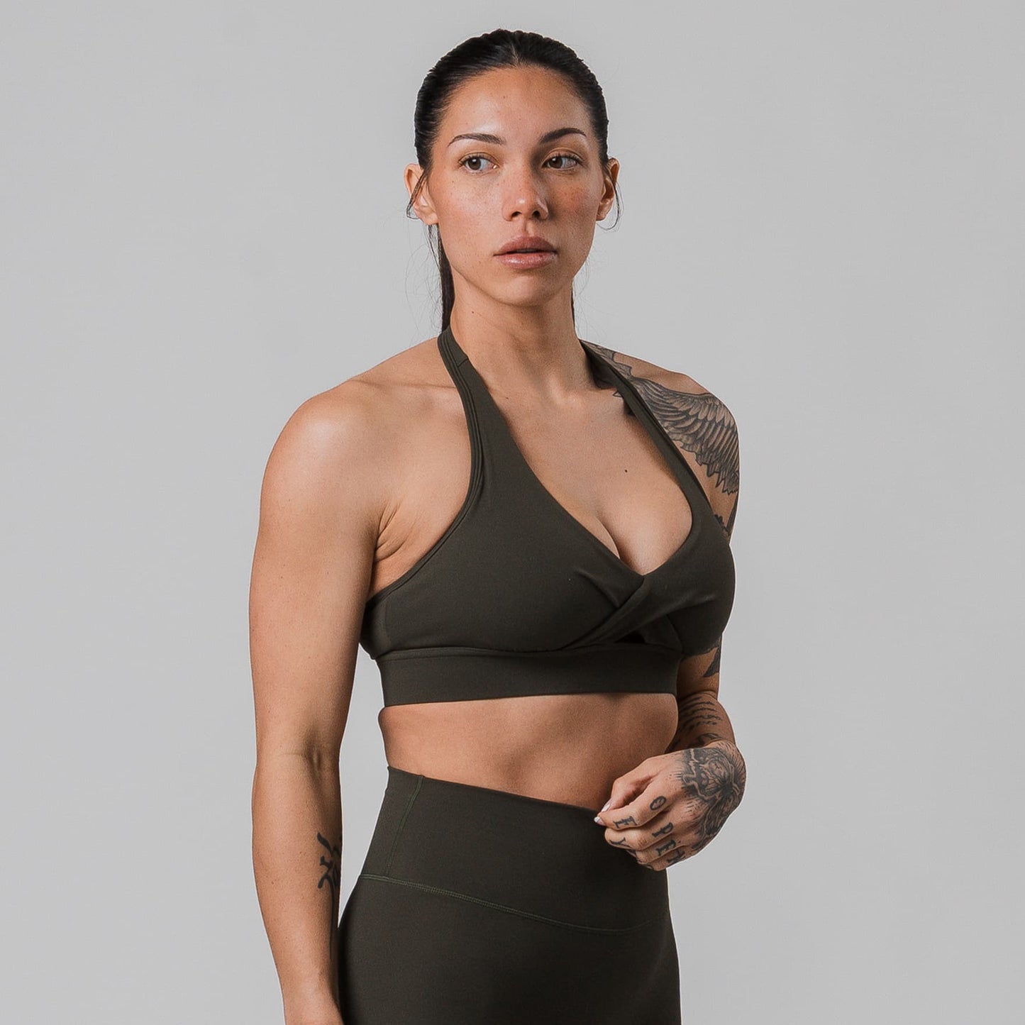 Axis Twisted Halter Bra
