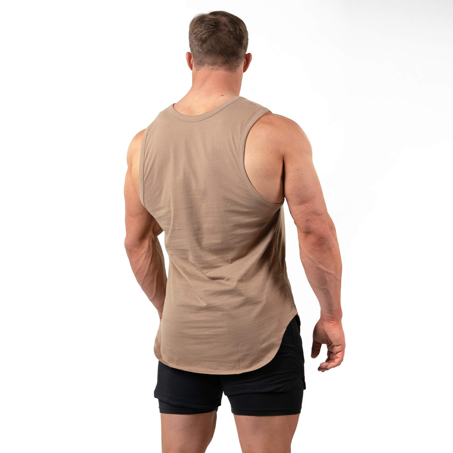 Icon Cut Off Tank - Tan