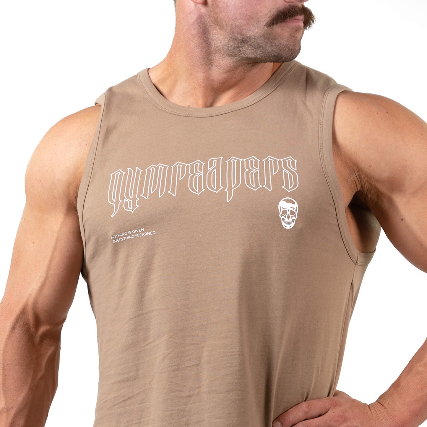 Icon Cut Off Tank - Tan