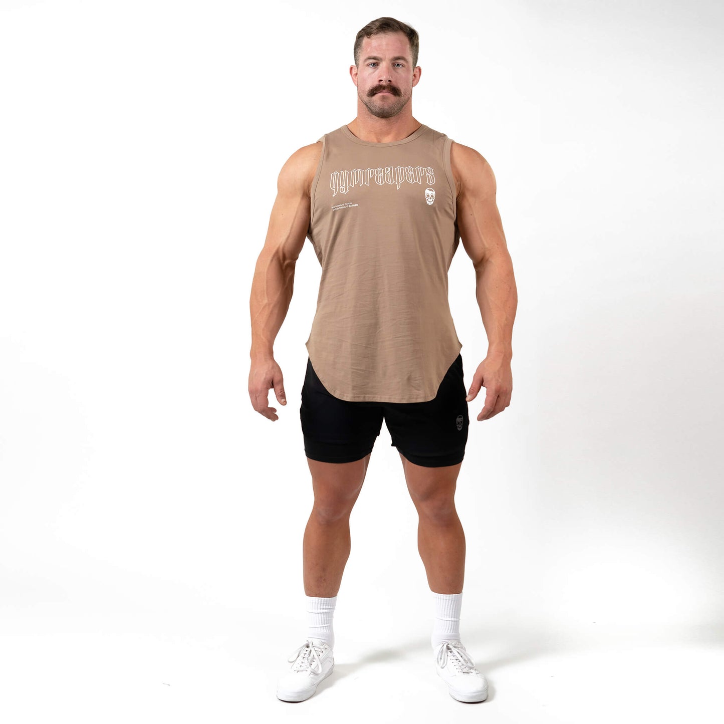 Icon Cut Off Tank - Tan