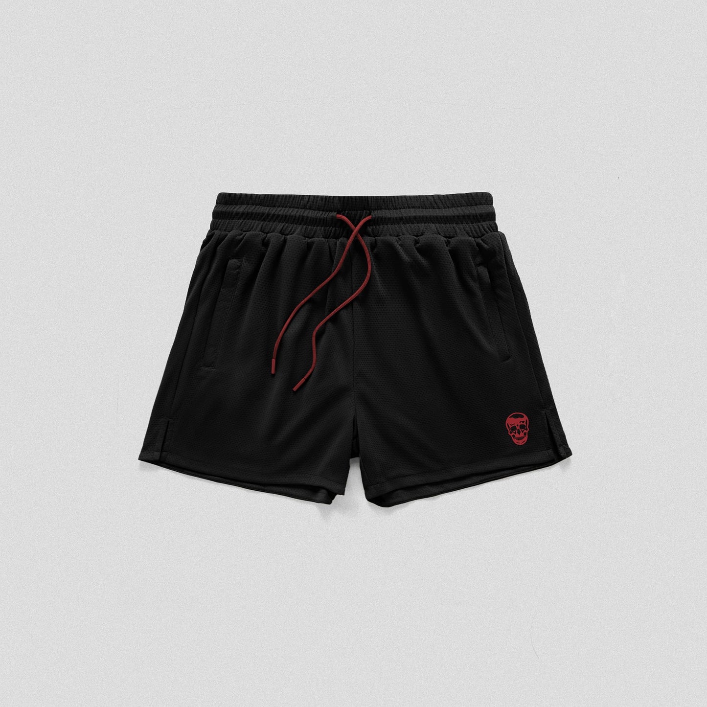 Core Skull Mesh Shorts 3-Pack - Black / Royal Blue / Black/Red