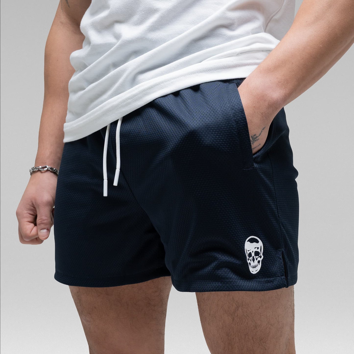 Core Skull Mesh Training Shorts - Navy