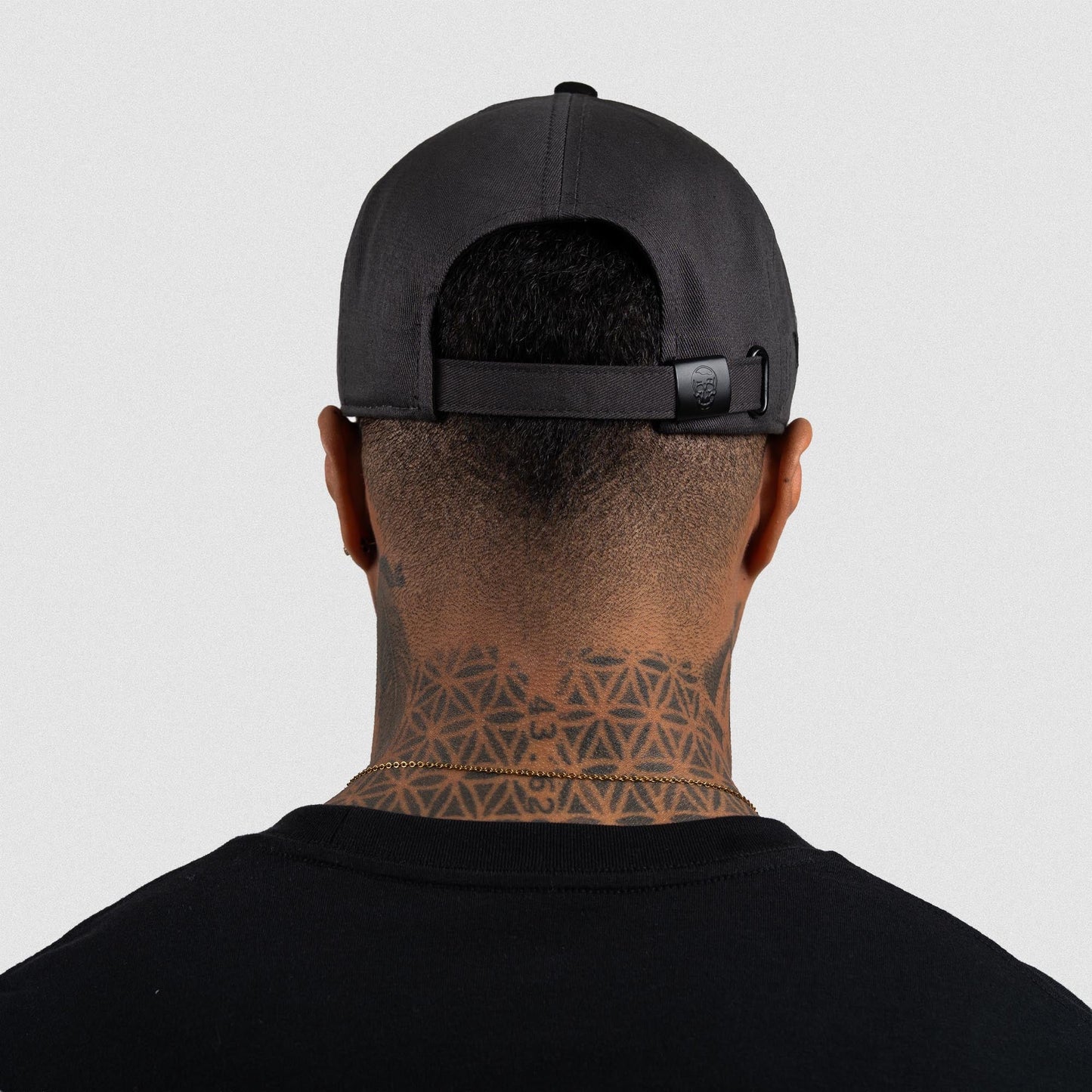 5-Panel Initial Suede Hat - Gray/Black