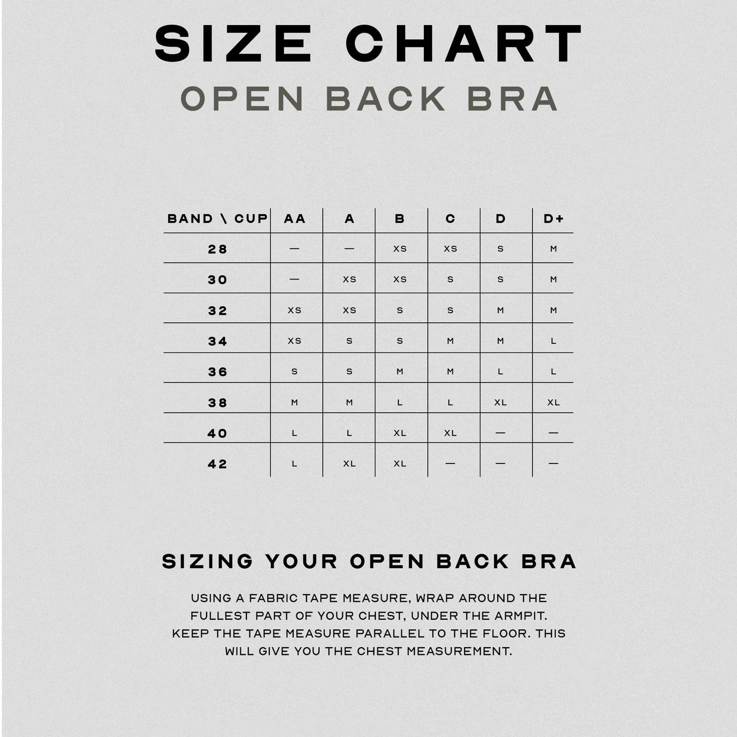 Axis Open Back Bra - Black