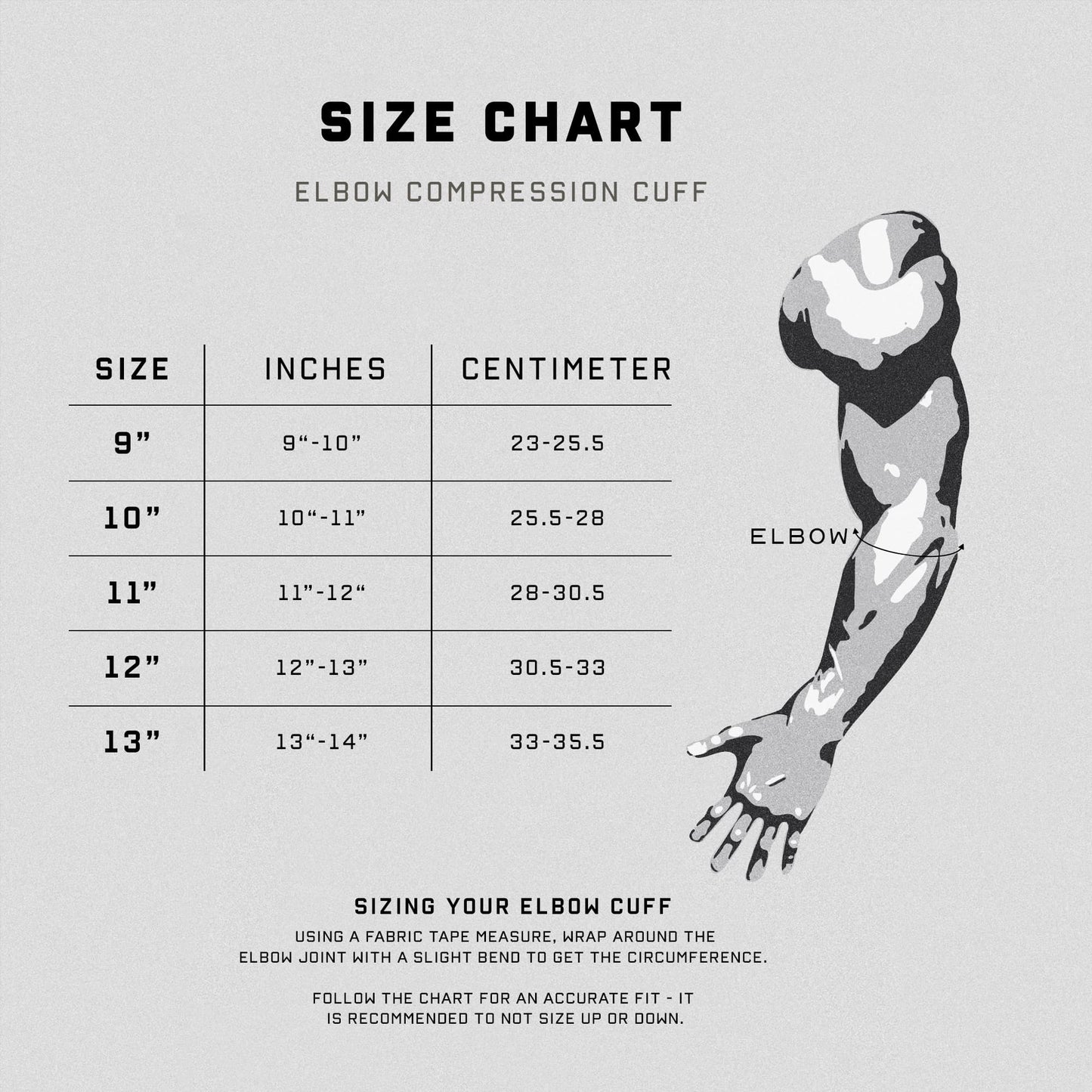 Elbow Compression Cuffs - Gray