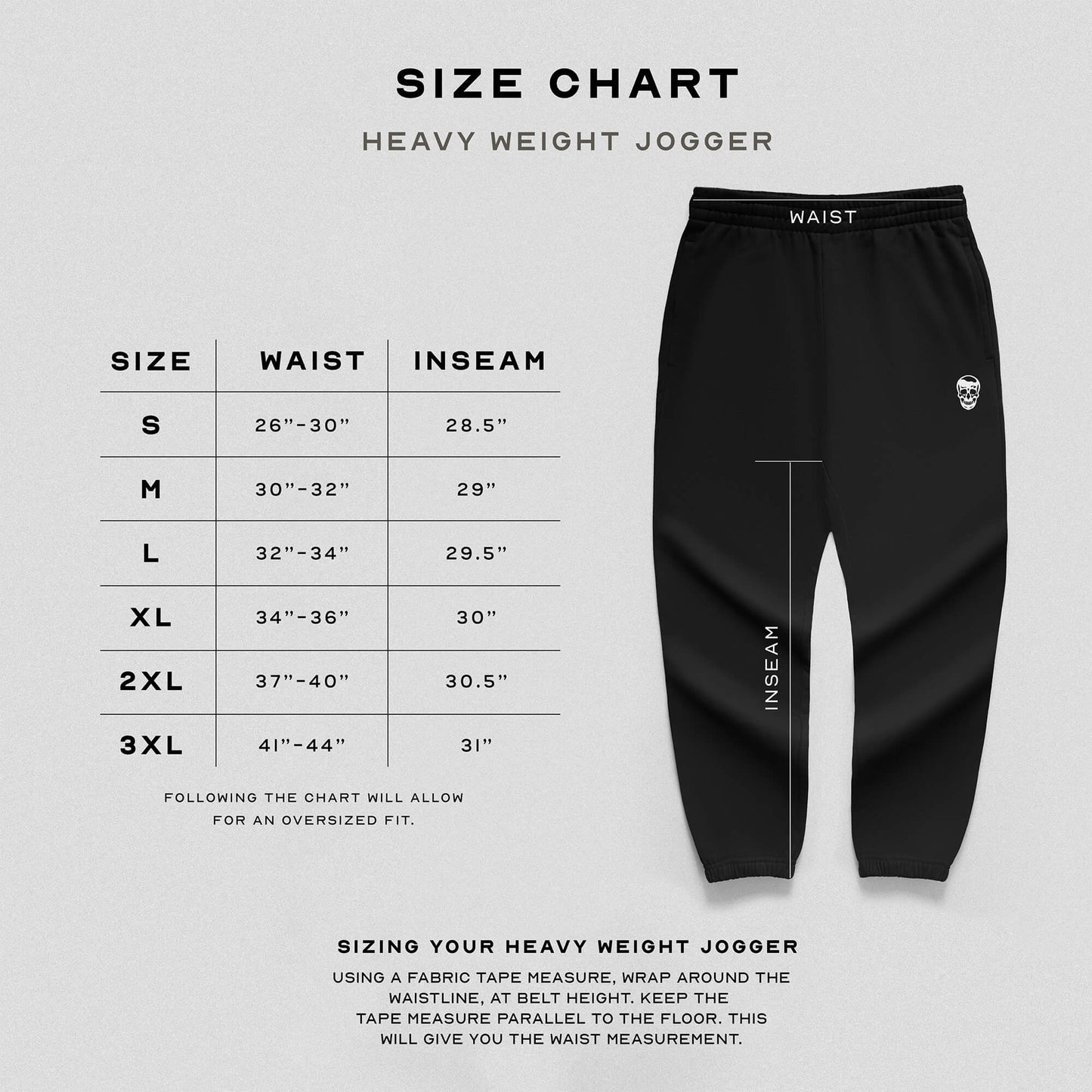 Heavyweight Jogger - Black/White